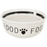 Trixie food bowl dog food ceramic white black