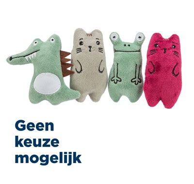 Trixie dieren pluche met catnip assorti