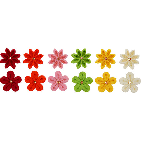 Https: www.cchobby.nl bloemen-van-vilt-met-strassteen-d-30-mm-dikte-2-5-mm-12-stuk-1-doos