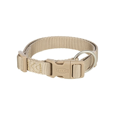 Trixie halsband hond premium zand taupe