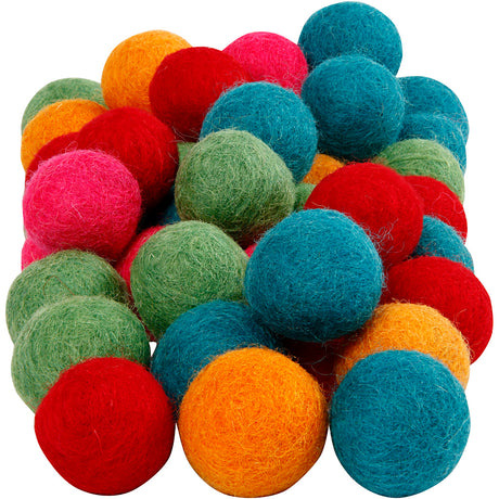 Creativ company http: www.cchobby.nl wol-kralen-d-20-mm-sterke-kleuren-64-stuk-1-doos