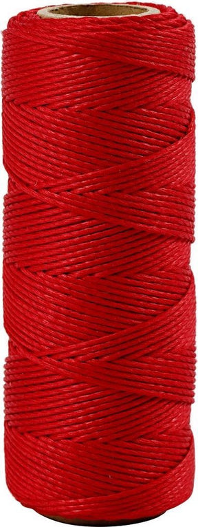 Creativ company bamboekoord, dikte 1 mm, rood, 65 m 1 rol