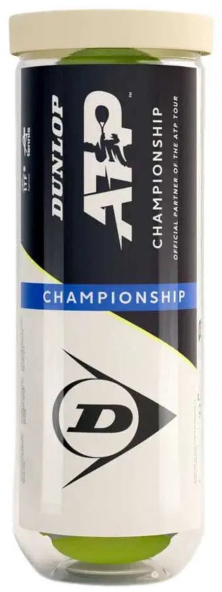 Dunlop atp championship tennisballen - geel - 3 stuks