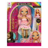 Rainbow high be dazzling-modepoppen -adeline rose (roze) met bedazzle-tool en glinsterende strass-steentjes