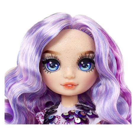 Rainbow high klassieke modepop - 28 cm - violet (paars) - met slijmset en diertje