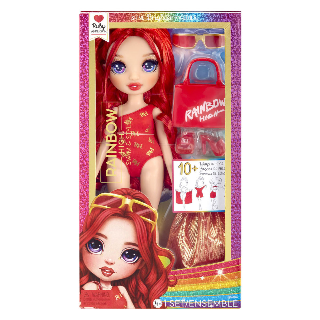 Mga Entertainment Regenbogen héich Schwämm Stil Pop Ruby