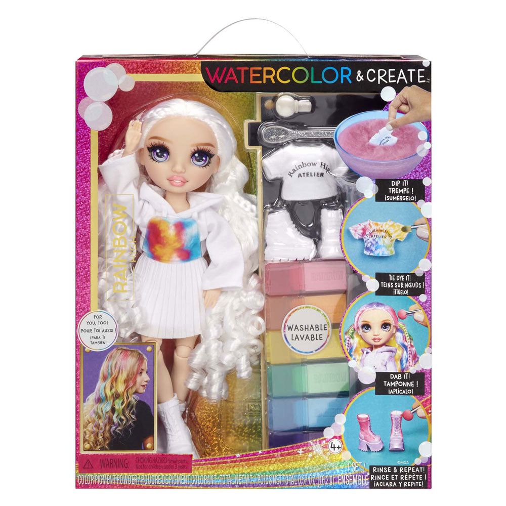 MGA Entertainment Rainbow High WaterColor Create -ModePop - vijolične oči