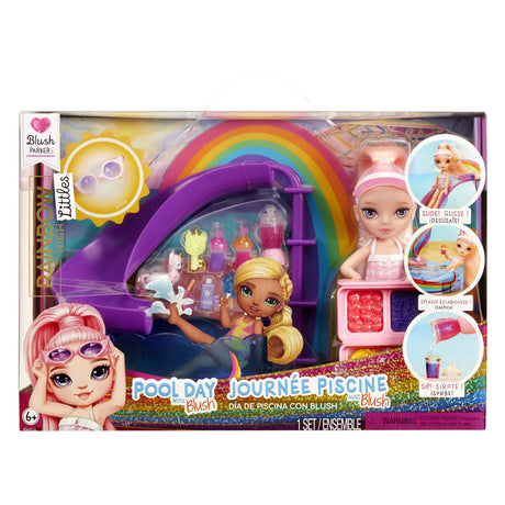 Mga entertainment rainbow high pop kleine zwembaddag met blush speelset