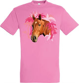 Camiseta de caballo rosa