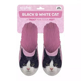 Slippel black and white cat pink