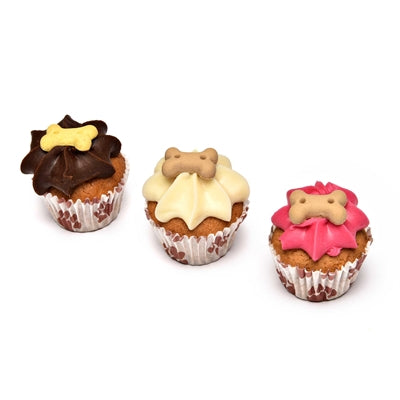 The barking bakery the barking bakery mini iced woofins vanilla en carob trio assorti