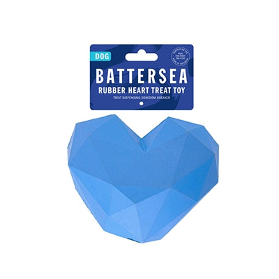 Battersea battersea voerbal hart rubber blauw