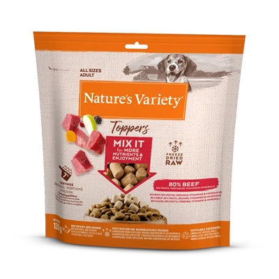 Natures variety freeze dried toppers beef