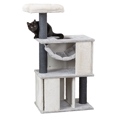 Trixie Junior Scratching Post Harvey avec un pinceau blanc noir