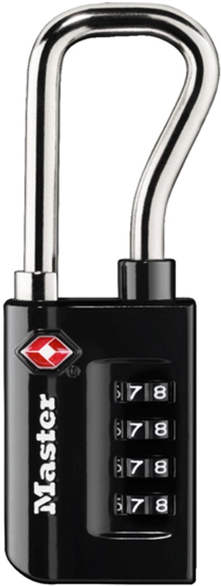 Masterlock hangslot 4-cijfer tsa lang zwart 35mm