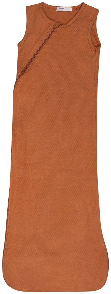 Snoozebaby baby slaapzak 6-14 mnd - lente- zomerslaapzak biologisch katoen - tog 1.0 toffee brown - bruin -