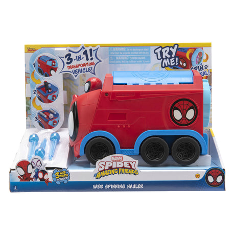 Jazwares marvel spidey web spinning hauler auto
