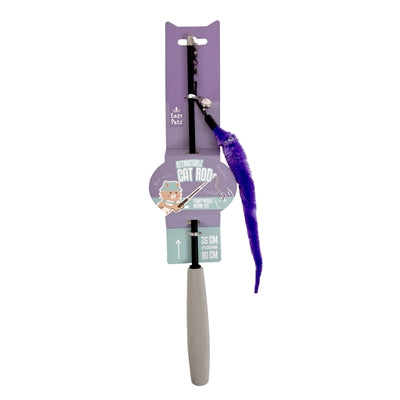 Easypets uitschuifbare kattenhengel worm paars