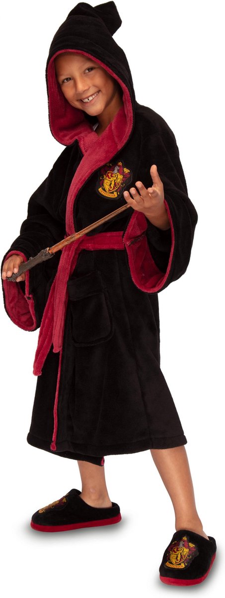 Harry potter badjas gryffindor hooded oversized kids series unisex 13-15 jaar (xl)