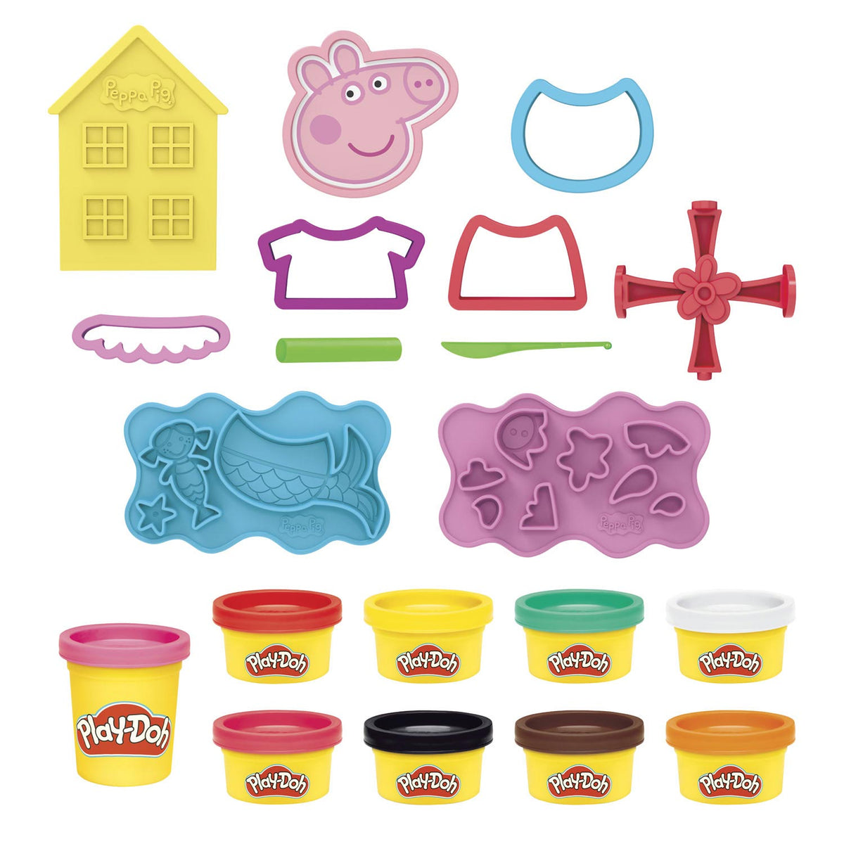 Play-doh peppa pig styling speelset - boetseerklei - inclusief 9 potjes
