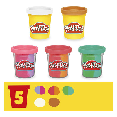 Play-doh regenboog softijs speelset - 5 kleipotjes