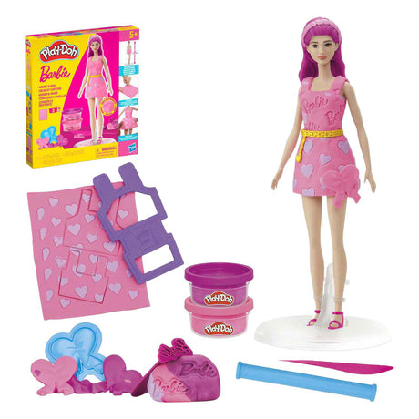 Play-doh -set barbiepop hartjes en haar - boetseerklei