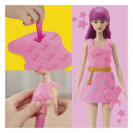 Play-doh -set barbiepop hartjes en haar - boetseerklei