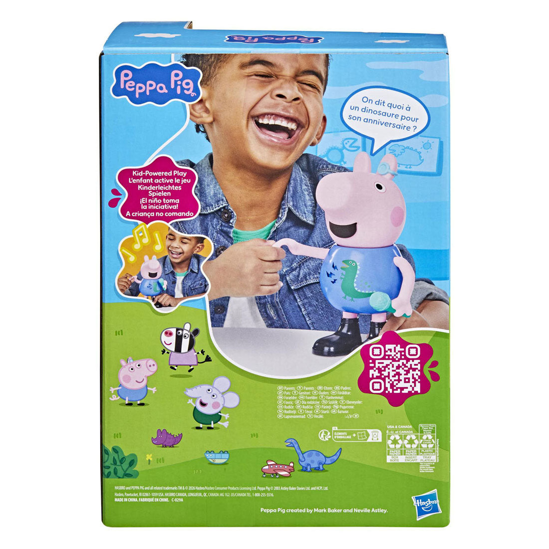 Hasbro peppa pig joke sing george - speelfiguur - franstalig