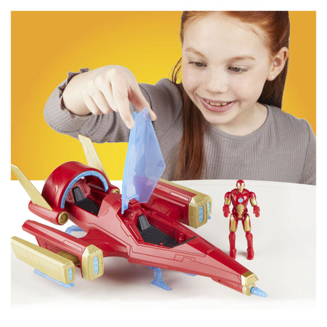 Marvel avengers iron man-schip met 1 beeldje - van 10 cm - leeftijd 4