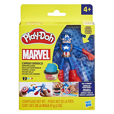 Play-doh marvel captain america stempelschild - boetseerklei