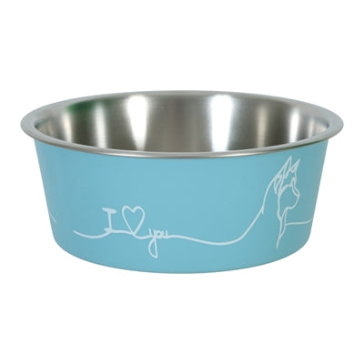 Zolux love voerbak hond blauw