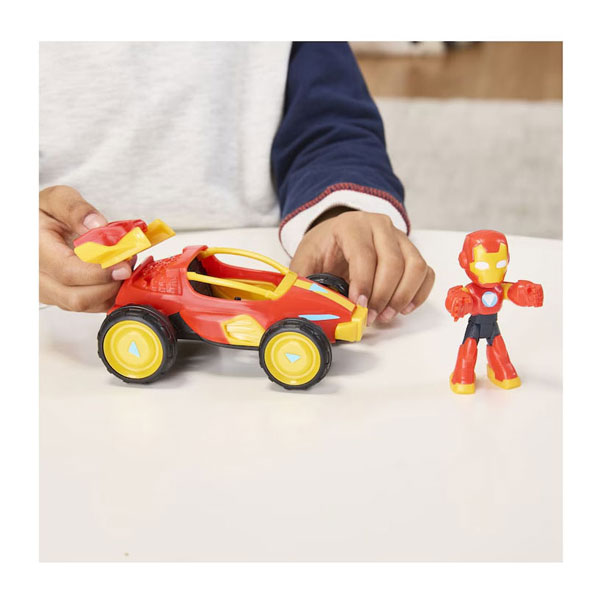 Hasbro marvel iron man and his awesome friends iron man racer speelfiguur