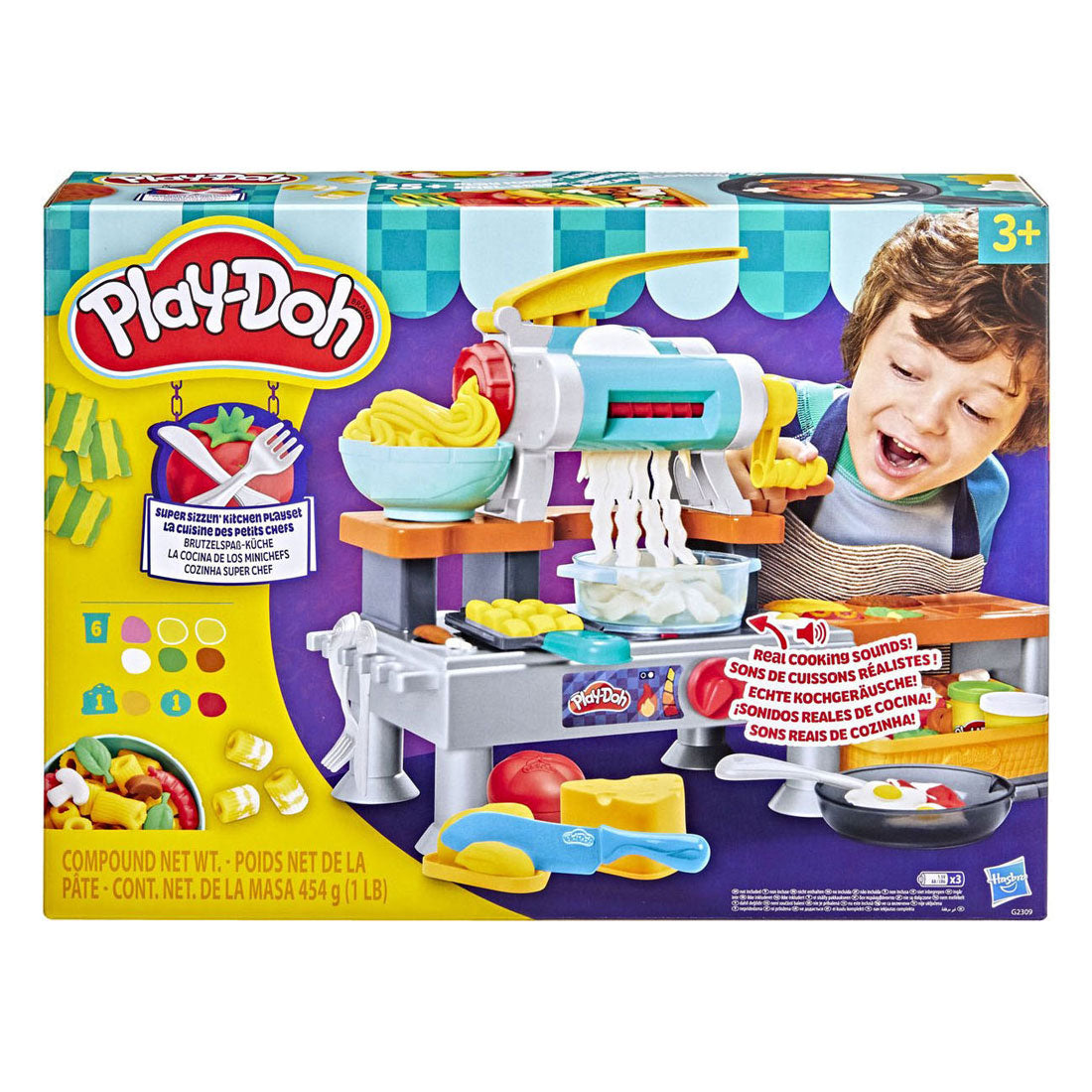 Play-doh supersissende keukenspeelset met echte kookgeluiden
