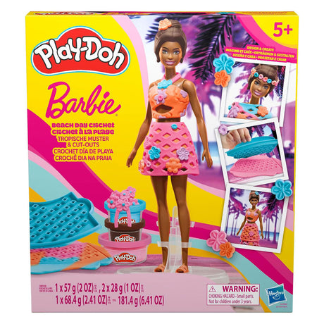 Play-doh barbie strand dag - 3 kleipotjes