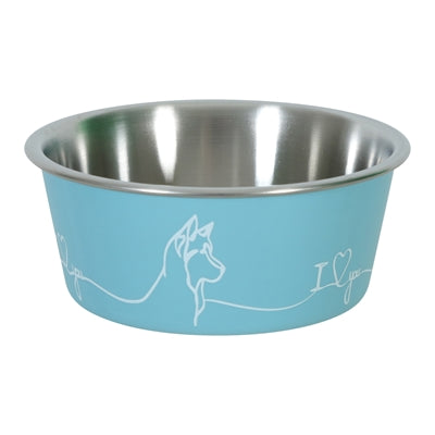 Zolux love voerbak hond blauw