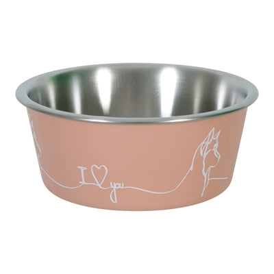 Zolux love voerbak hond roze
