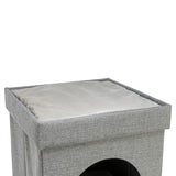 Trixie kattenmand kattenhuis kimy soft 2 verdiepingen lichtgrijs