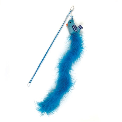 Happy pet tabby patch kattenhengel vogel blauw