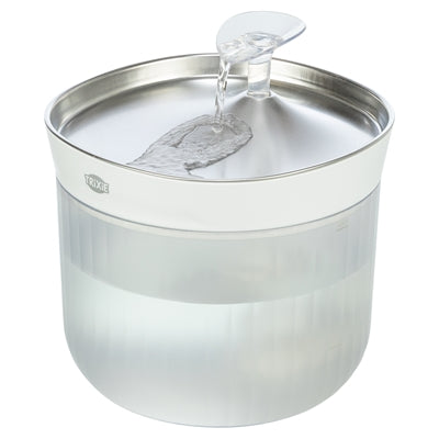 Trixie drinkfontein aqua clear kunststof rvs wit