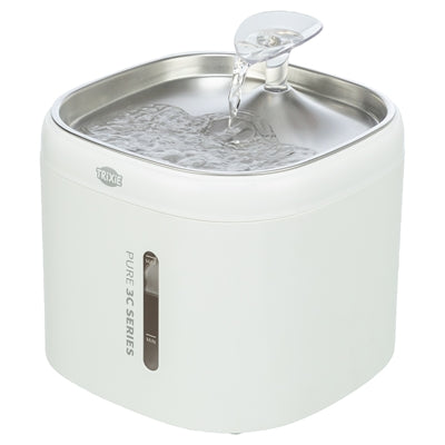 Trixie drinkfontein aqua pure kunststof rvs wit