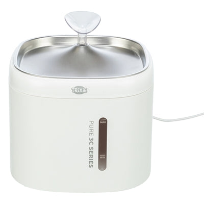 Trixie drinkfontein aqua pure kunststof rvs wit