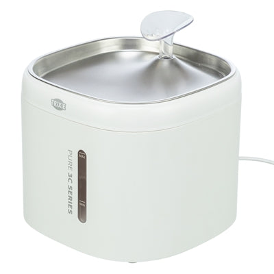 Trixie drinkfontein aqua pure kunststof rvs wit