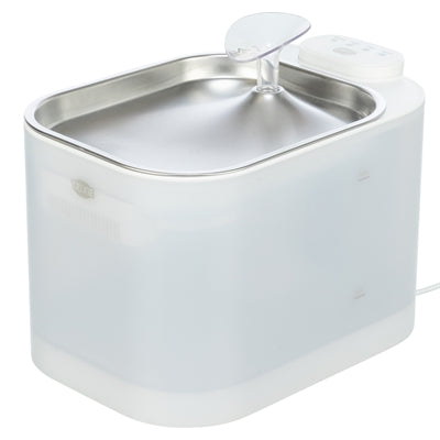 Trixie drinkfontein aqua square kunststof rvs wit