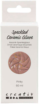 Creativ company gespikkeld keramiek glazuur 999-1060 c dekkend pinky - 60ml