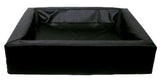 Bia bed artificial leather cover dog basket black