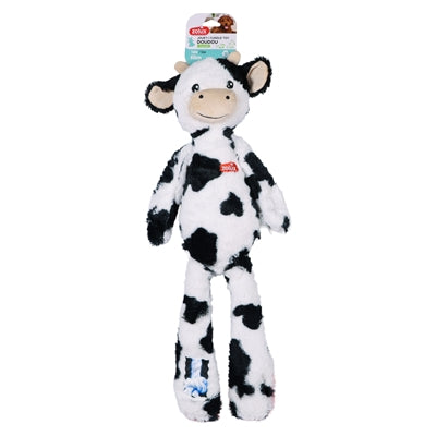 Zolux furry farm koe isache pluche met touw wit zwart