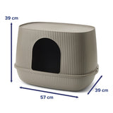Savic kattenbak moona warm grijs