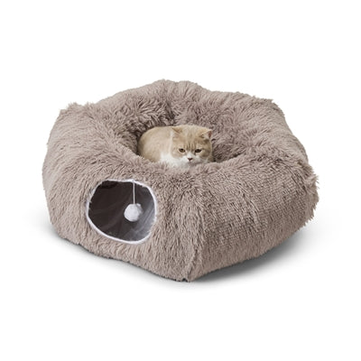 Savic snuggle tunnel kattenmand warm grijs