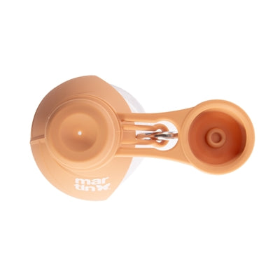 Martin drinkfles met silicone drinkbak oranje