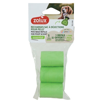 Zolux navulling poepzakjes voor hondenpoepschep groen